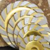 Double Teeth Concrete Floor Diamond Grinding Cup Wheel Concrete, Cement, Marble, Rock, Granite