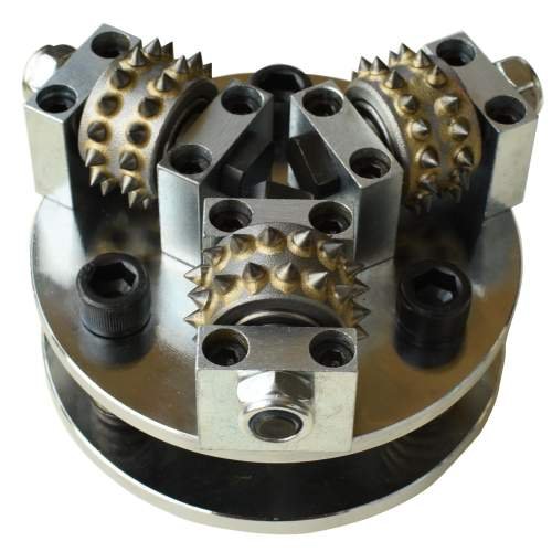 Diamond bush hammer tool for concrete and stone floor, stone and concrete planer for handheld polisher