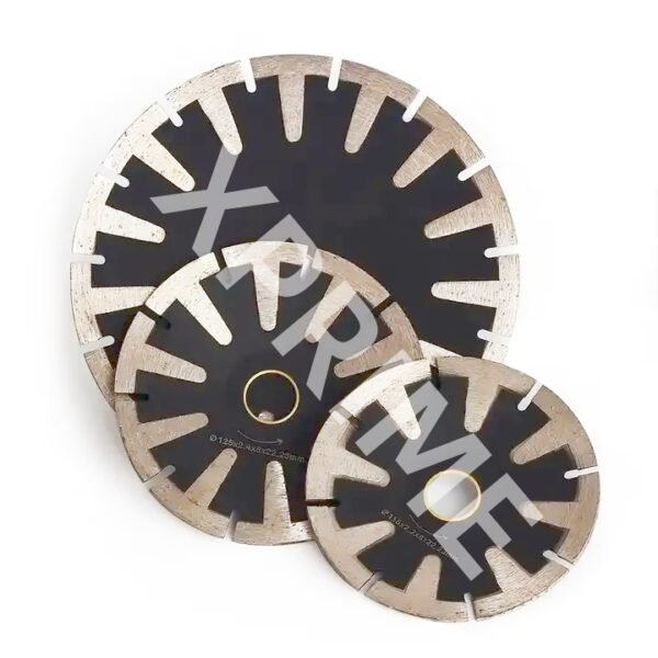 XPRIME DIAMOND CONCAVE CURVED T-SEGMENTS SAW BLADE FOR GRANITE CUTTING