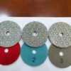 4 Inch 100mm 3 Steps Wet Polishing Pad Diamond Polish Pad Porcelain Granite Polishing Pads for Granite Marble