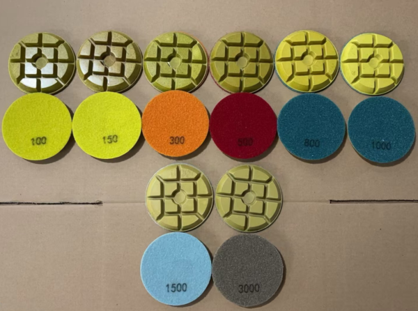 4 Inch Wet Floor Diamond Polishing Pads Granite