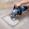 Diamond bush hammer tool for concrete and stone floor, stone and concrete planer for handheld polisher