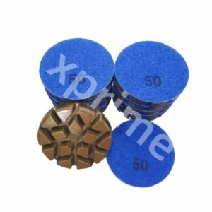 4 STEPS CONCRETE C40 HARD EMERY TIN-TITANIUM ALLOY DRY POLISHING PAD