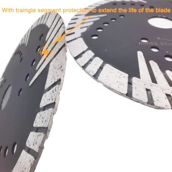 XPRIME DIAMOND DISCONTINUOUS TRIANGLE TEETH TURBO SAW BLADE FOR GRANITE & CONCRETE CUTTING